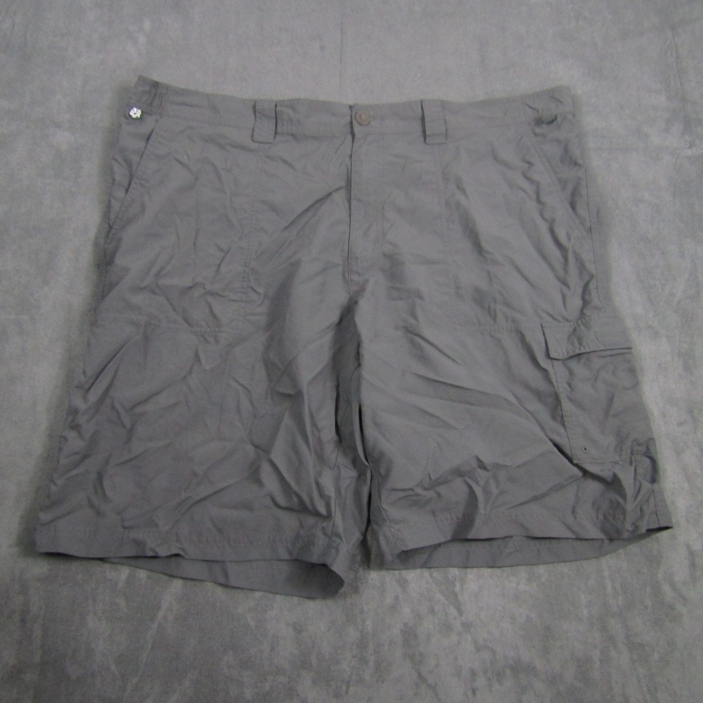 Columbia Cargo Shorts Men 42 Grey PFG Fishing Outdoor Nylon 00889
